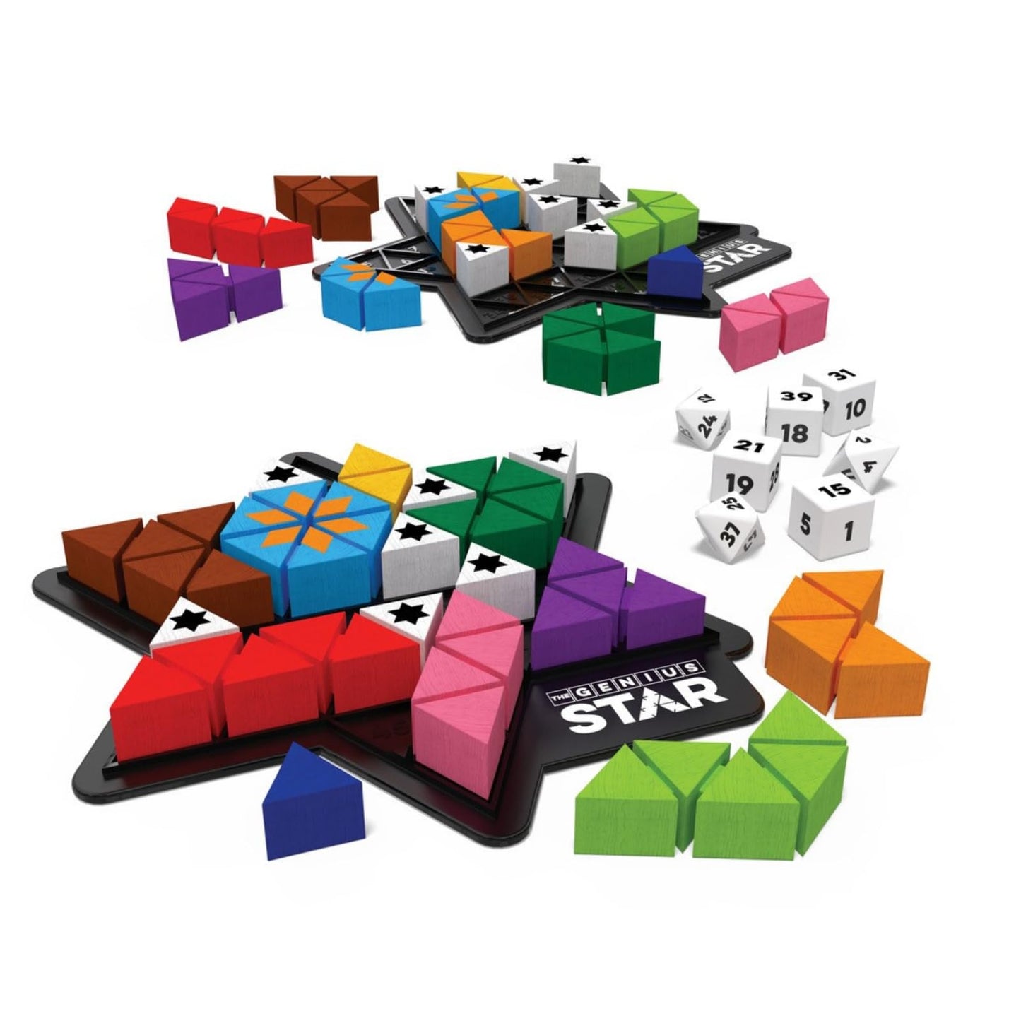 The Happy Puzzle Company Genius Star - Award-Winning Family Board Game, 165,888 Puzzles, Mixed Materials, Model SGHP 0 002US