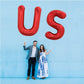 Toniful 40 Inch Large Bright Red Letter Balloons A-Z, Giant Jumbo Helium Foil Mylar Big Letter U Balloons For Birthday Party Ann