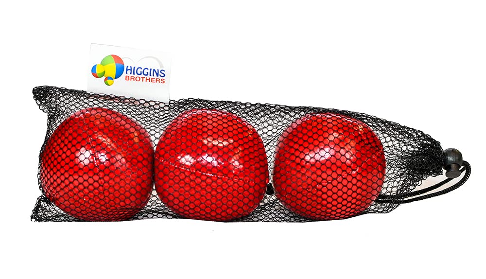 Juggling Balls Professional Style Set Of 3 - How To Juggle Kit With Bean Bags For Juggling For Beginners With Vibrant Colors, Great Feel, Ultra Durable (Red)