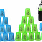 Seisso Stack Cups, Stacking Cup Set Classic Stack Training Game Toys For Kids Boys Girls Stacking Cups (12 Pack Blue + 12 Pack Green)