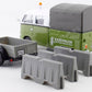 Motormax 79676 Volkswagen T1 Pickup with Canopy Green & White with Trailer Road Service 1-24 Scale Diecast Model Car