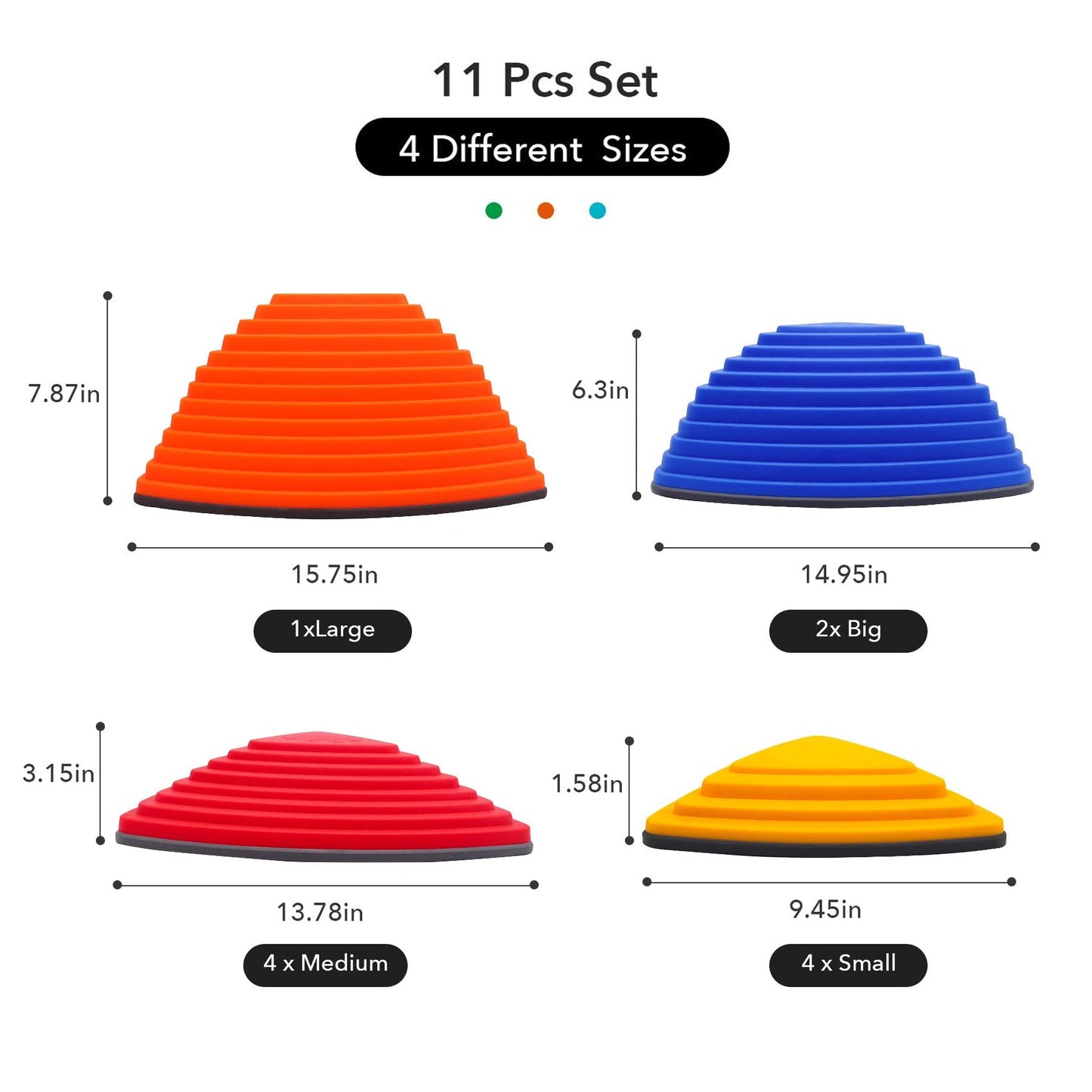 Stepping Stones For Kids 11Pcs Anti-Skidding Stepping Stones Set Balance Stepping Stones Indoor & Outdoor Kids Fitness Equipment Promotes Balance Coordination & Strength (Classic)