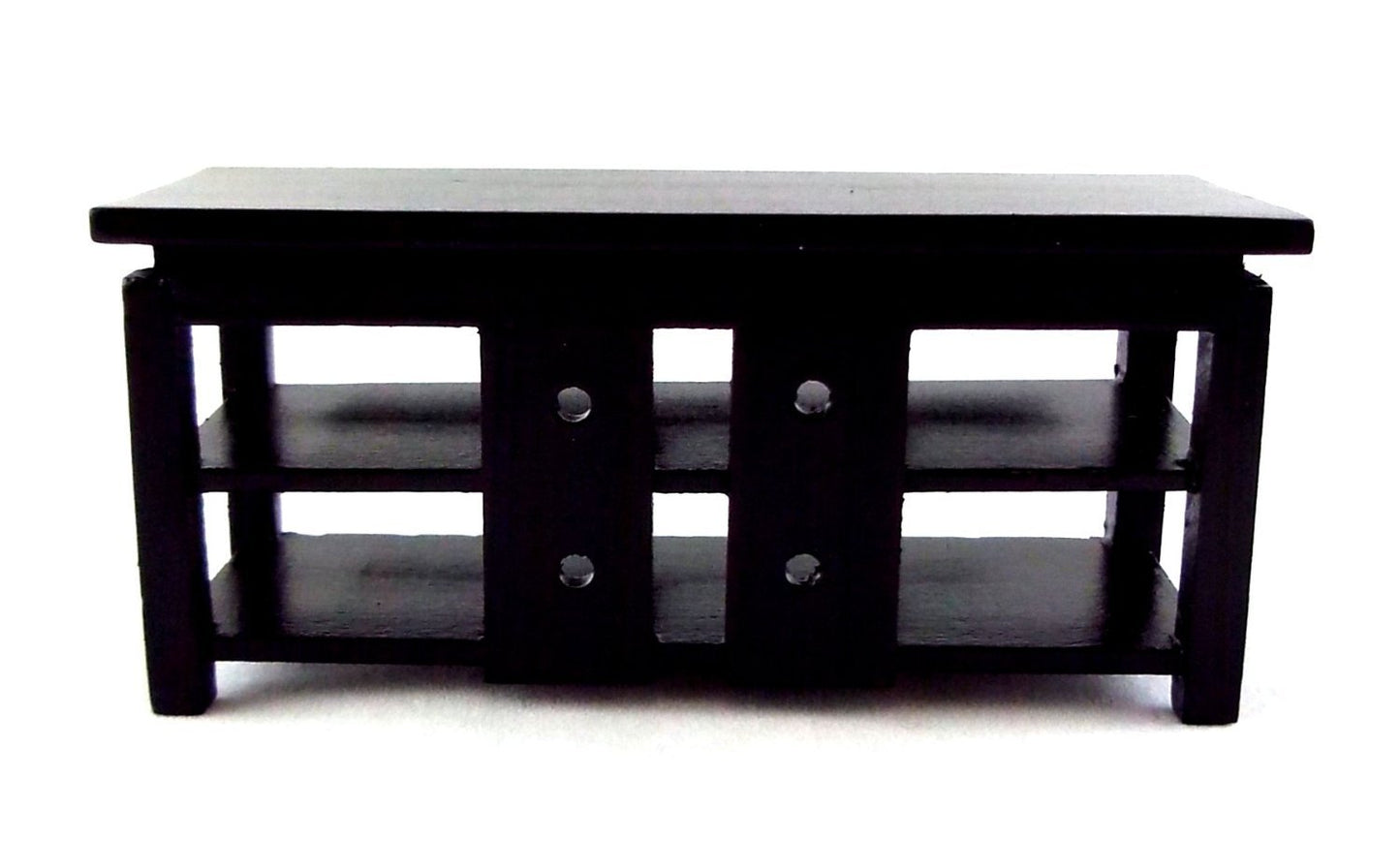 Dollhouse Miniature 1:12 Scale Black Tv Stand #T5978
