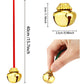 Gejoy 48 Pieces Christmas Bell Necklace for Kid Gold Jingle Bell Necklace Bulk Christmas Holiday Necklaces with Rope Santa Bell