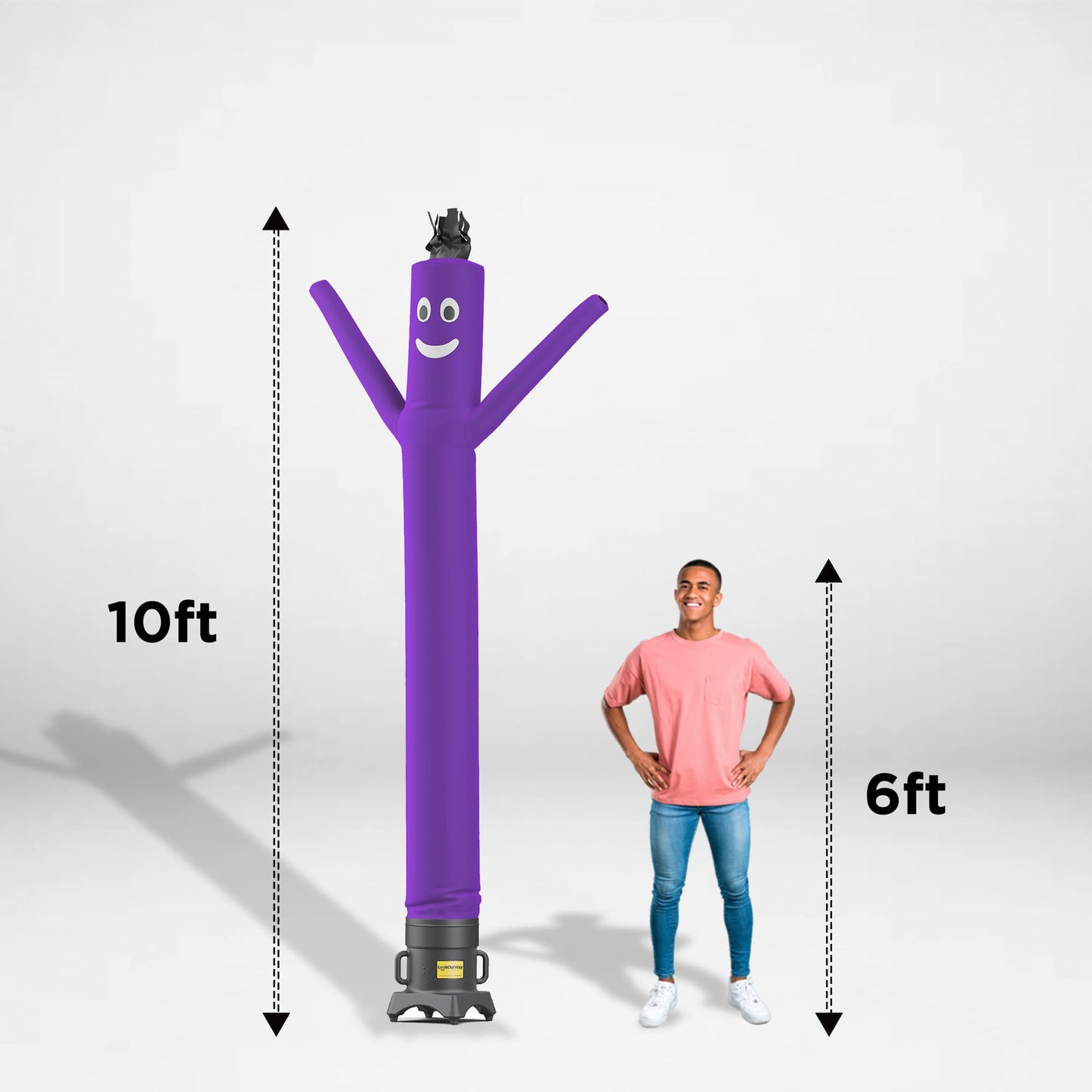 LookOurWay Air Dancers Inflatable Tube Man Set - 10ft Tall Wacky Waving Inflatable Dancing Tube Guy with 12-Inch Diameter Blower for Business Promotion - Purple