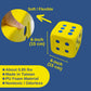 Macro Giant 6 Inch PU Foam Jumbo Big Playing Dice, Set of 2, Yellow, Math Teaching, Teaching Aids, Board Games, Kid Toy