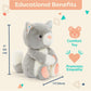 B. Toys- B. Softies- 12' Plush Cat- Stuffed Animal – Super Soft Kitten – Gray & White – 12” – Washable – Baby, Toddler, Kids – Happyhues – Cloudy Cosmo – 0 Months +