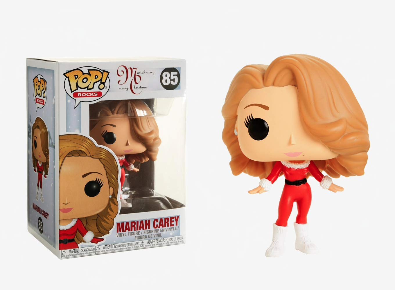 Funko Pop Rocks Mariah Carey Christmas Figure, Multicolor, One Size, Model 33433, Plastic Collectible
