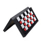 BUYESS Magnetic Checkers Board Game - Portable Mini Set, 9.8x9.8 inches, Black, Model BY-244, Includes Magnetic Checker Pieces
