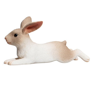 Mojo Rabbit Lying Realistic International Wildlife Hand Painted Toy Figurine