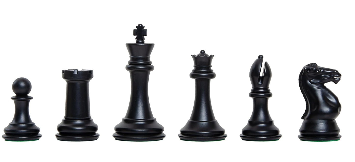 The House Of Staunton - Fischer Plastic Chess Set - Pieces Only - 4.0' King (Black & Natural)