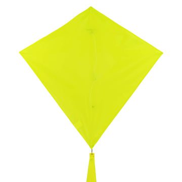In The Breeze 3296 - Lemon 30 Inch Diamond Kite - Solid Yellow, Fun, Easy Flying Kite