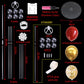 TONIFUL Balloon Stand Kit - 4 Plastic Stands with Balloons for Graduation, Wedding, Birthday - Red Gold - Model ZPT00101MF(1)