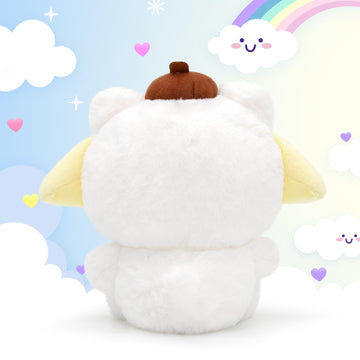 8' Plush Doll, Kawaii Anime Stuffed Toy, Soft Yellow Cartoon Plushie Gift For Girls Teens Fans Birthday Decoration