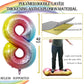 Goer Number 18 Balloons For 18Th Birthday Sweet 18 Party Decorations,42 Inch Jumbo Foil Helium 81 Balloons For 81St Birthday Party Decoration (Rainbow)