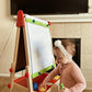 Hape Magnetic All-in-1 Kids Easel - Height Adjustable, Wooden, Cream, 18.9x15.9x41.8 inch, Model E1010B, Includes 3