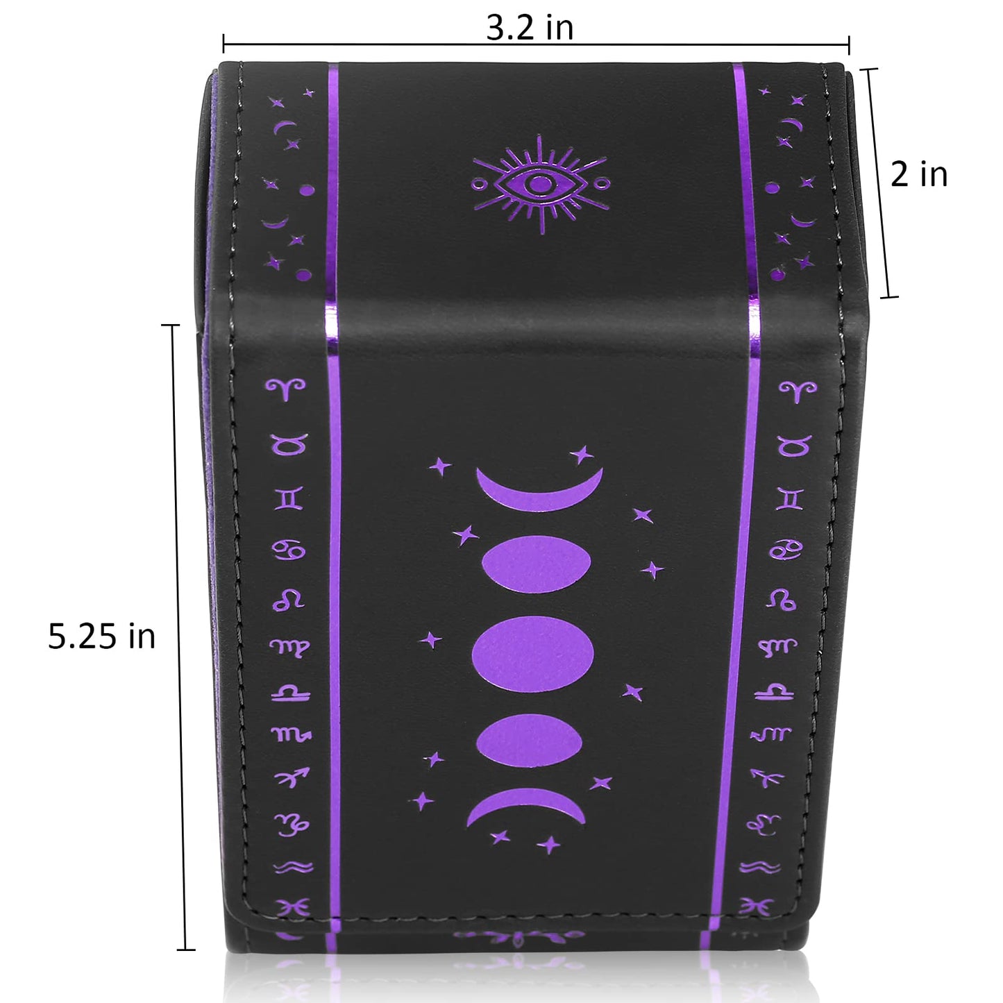 Bwty Best Wishes To You Tarot Cards Holder, Leather Tarot Card Case/Box, Suitable For Standard Size Tarot Cards (2.75In X 4.75In