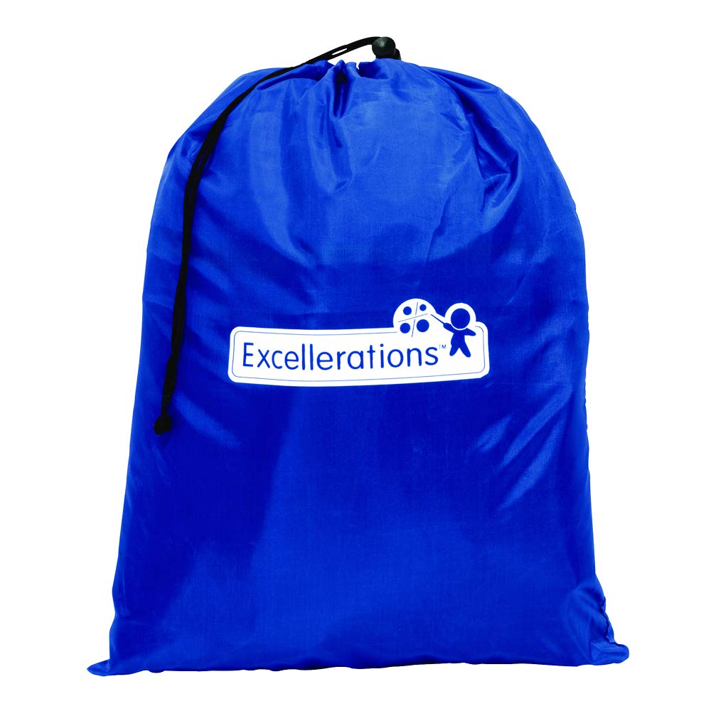 Excellerations Brawny Tough 12-Foot Rainbow Play Parachute For Kids With 12 Handles, Kids Toy, Gym Parachute
