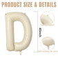Wpensky Cream 40 Inch D Letter Balloons, Foil Helium Mylar Alphabet for Birthday & Wedding Decorations