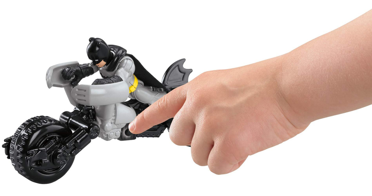 Fisher-Price Fwk36 Imaginext Dc Super Friends Batman& Batpod Figure, Multicolor