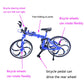 Ailejia Finger Racing Bicycle Mountain Bike Cake Topper Mini Dirt Bike Bicycle Model Cool Boy Toy (Yellow)