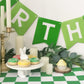 Green Happy Birthday Banner Greenery Theme Birthday Party Bunting Supplies Signs For Birthday Garland Nursery Hanging Decoration