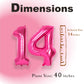 Suwen 40 Inch Hot Pink Large 14 Number Balloons Big Foil Helium Number Balloons 0-9 Jumbo Happy 14Th Mylar Birthday Party Decora