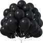 Jobkoo Black Balloons 12 Inch, 50Pcs Black Balloon Matte Black Latex Balloons For Arch Black Party Helium Balloons For Birthday