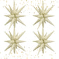 22 Inch Cream Star Balloons, Explosion Star Foil Balloons 4 Pcs, Big Aluminum Balloons Point Star Balloons For Birthday Party De