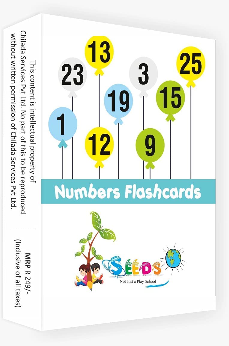 Playwayshop | Number Flash Cards For Kids | Action Learning Cards | 30 Laminated & Reusable Cards | Childhood Education | 16 Ye