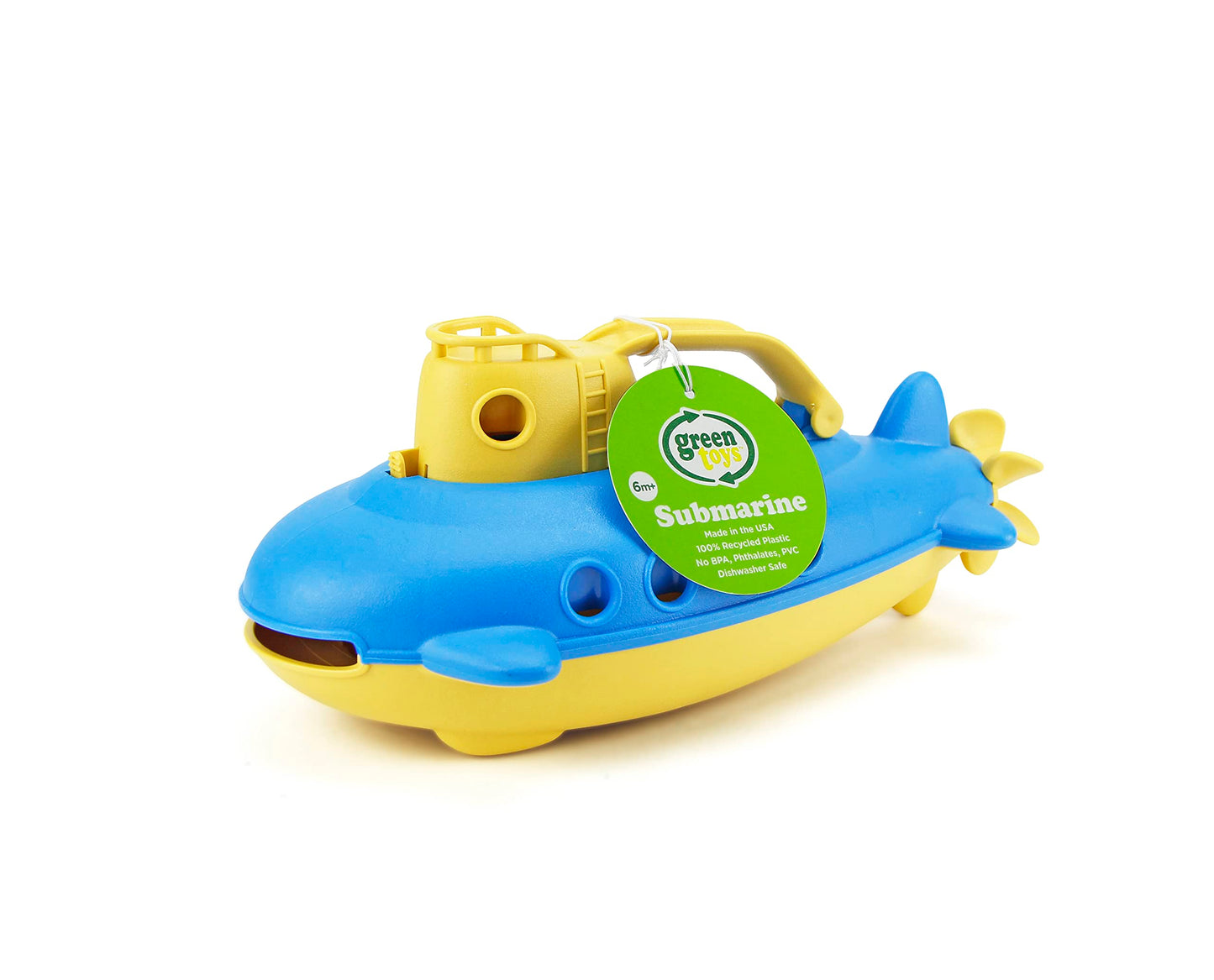 Green Toys Suby-1033 10.25'' X 5.25'' X 4.50'' Yellow Cabin Submarine