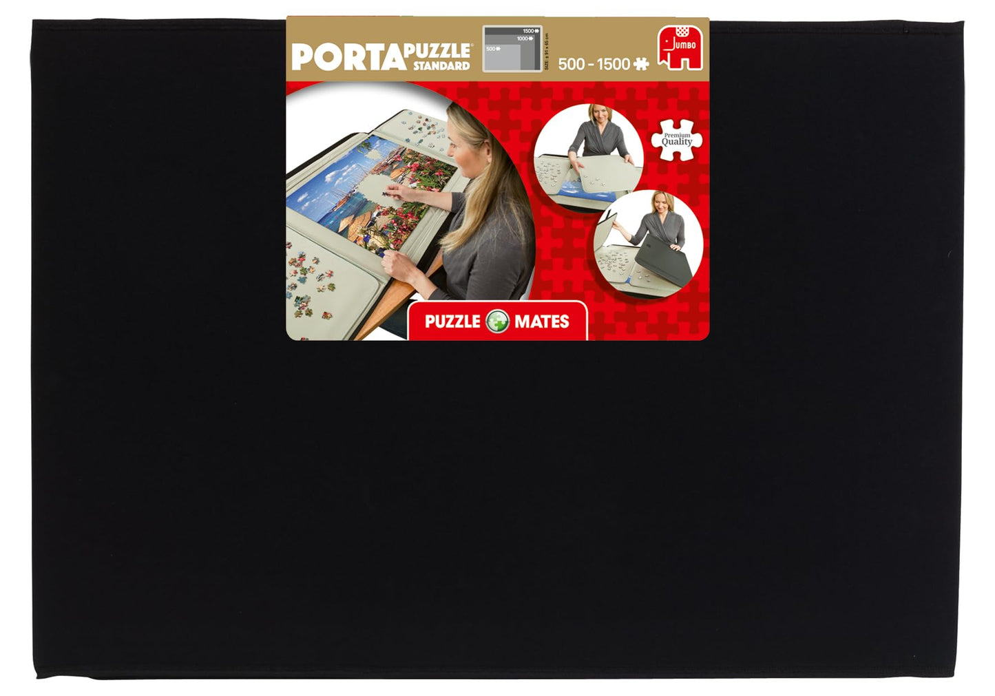 Jumbo Portapuzzle 1,500 Piece Jigsaw Storage Board Case - Multicolor Cardboard Puzzle Accessories, Model 10806