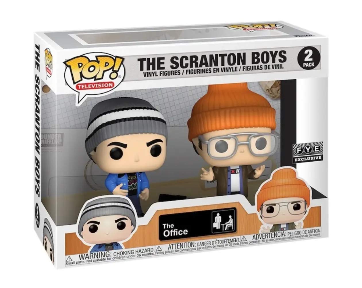 POP Funko Pop! The Office Scranton Boys 2 Pack - FYE Exclusive, Multicolor, Vinyl, Model B08G5CHNBJ