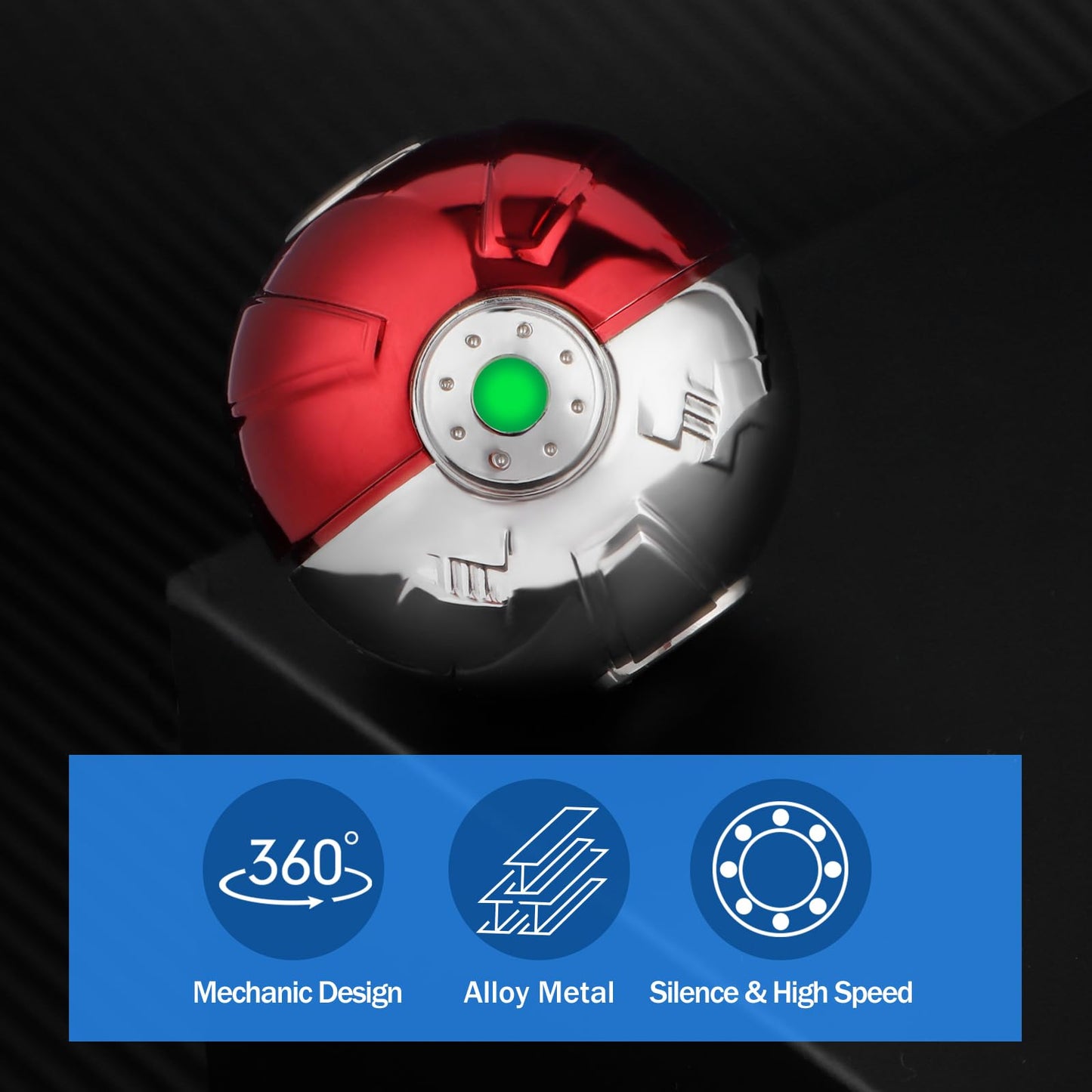 Cool Metal Fidget Spinner Desk Toy Glow in The Dark  Luminous Heavy Duty Spinner EDC Birthday for Kid mature-themed  Finger Gyro Gadget Toy for Home Office Classroom  Stress Relieve Focus Toy