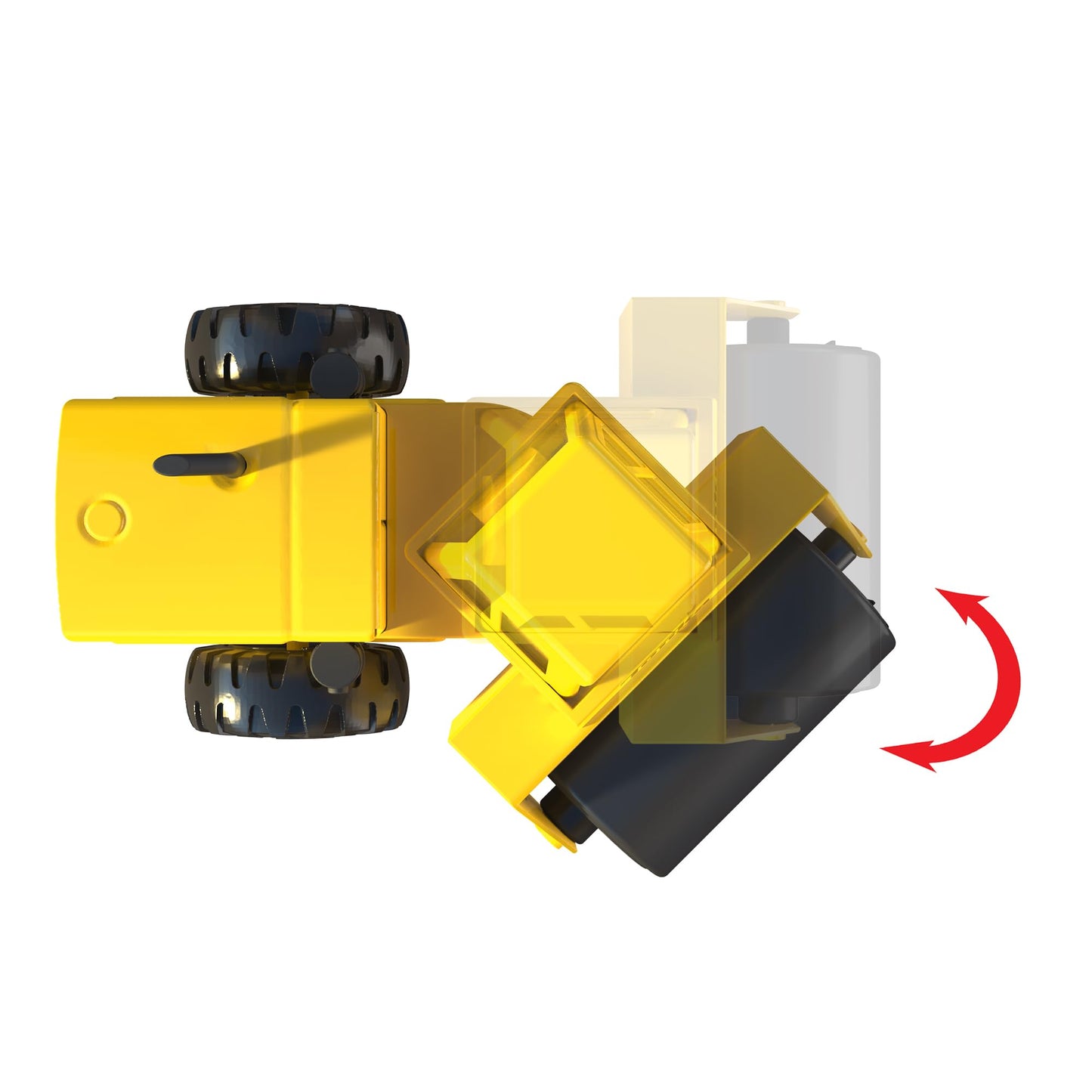 Basic Fun Tonka Steel Road Roller, Made of Real and Durable Steel, Yellow Demolition Toy with Realistic Operation, for Boys and