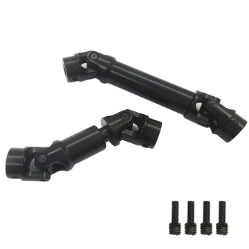 HOPLEX Stainless Steel Drive Shaft with Black Coating Front Rear Center Driveshafts for 1/18th TRX4M Defender Bronco RC Crawler 