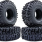 4PCS 120MM 1.9'' Rubber Rocks Tyres/Wheel Tires for 1/10 RC Rock Crawler Axial SCX10 TF2 TRX TRX-4 90047 D90 D110
