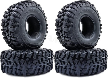 4PCS 120MM 1.9'' Rubber Rocks Tyres/Wheel Tires for 1/10 RC Rock Crawler Axial SCX10 TF2 TRX TRX-4 90047 D90 D110