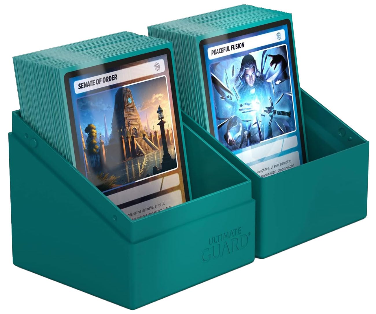 Ultimate Guard Boulder Solid 100+, Deck Case For 100 Double-Sleeved Tcg Cards, Petrol, Secure & Durable Storage For Trading Card