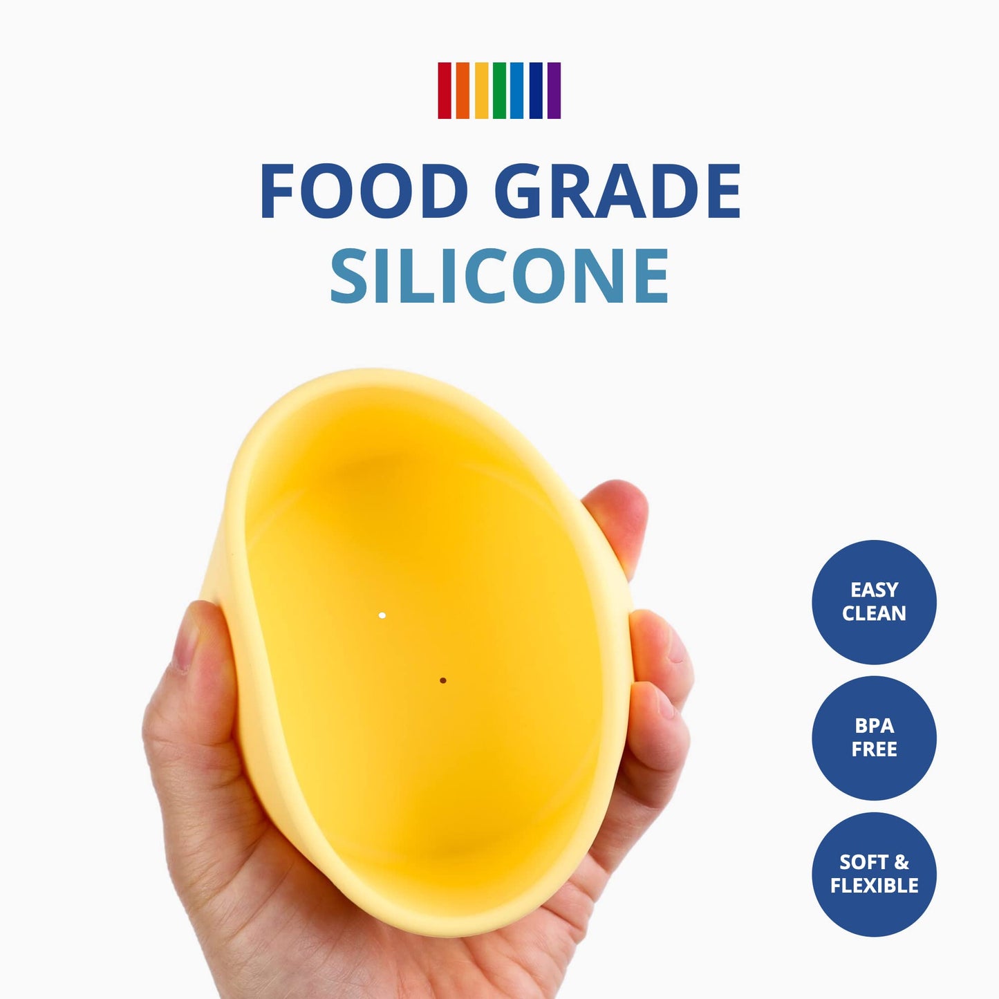 Blue Ginkgo Silicone Stacking Cups – Nesting & Sensory Stacking Toy For Toddlers | Open-Ended Montessori Toy With 5 Cups (Pastel Colors)