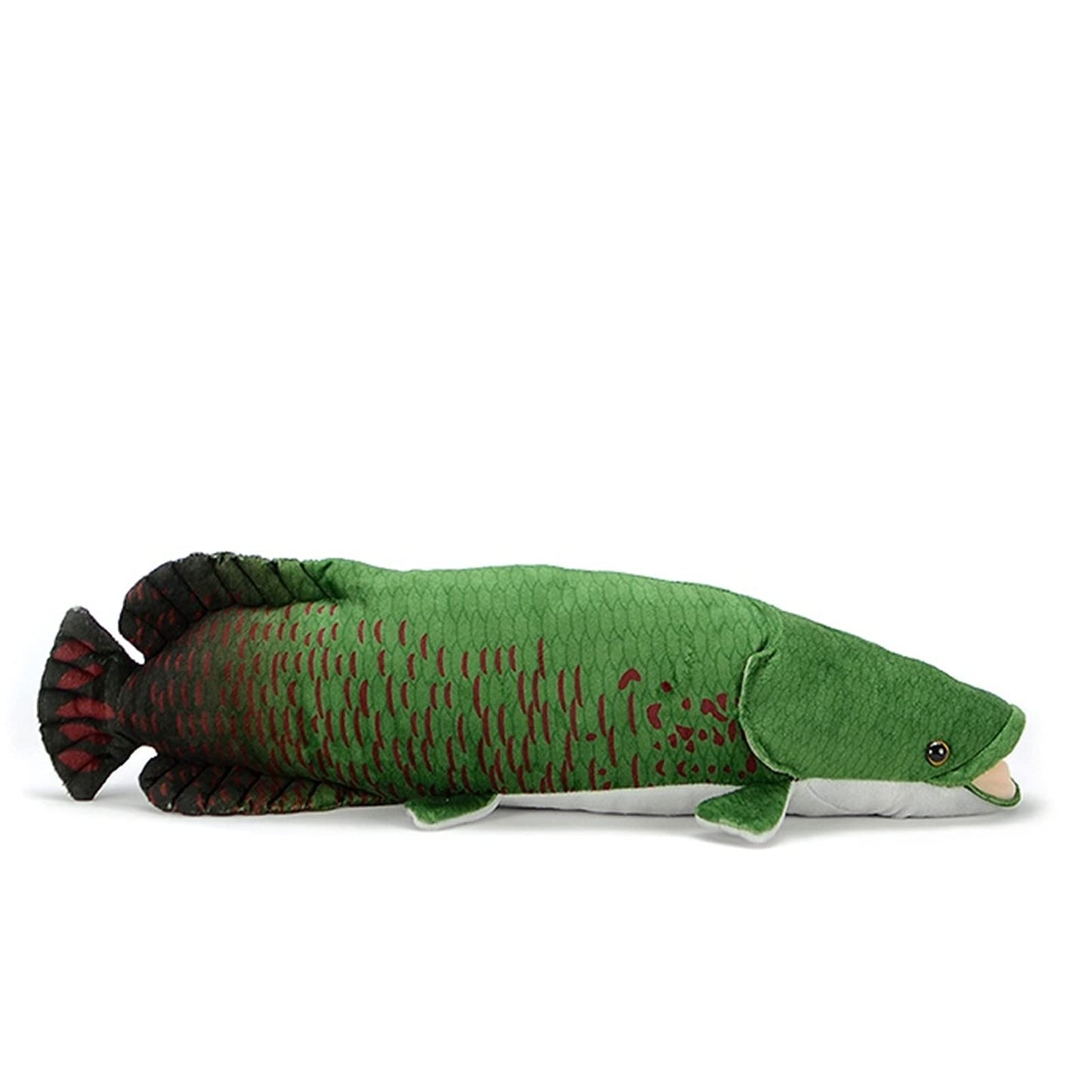Zhongxin Made Arapaima Plush - Lifelike Arapaima Gigas Fish Stuffed Animals, Soft Green 18Inch Arapaima Fish Plushie Toy, Super