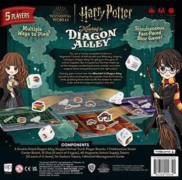 Harry Potter Mischief in Diagon Alley | Quick-Rolling Family Dice Game | Artwork Inspired by Harry Potter | Perfect Kids & Famil