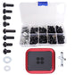 350pcs RC Car Screw Kit Screw Tray & 4-Way Cross Wrench Repair Tools Hardware for Traxxas Arrma Redcat Axial SCX10 Losi Tamiya H