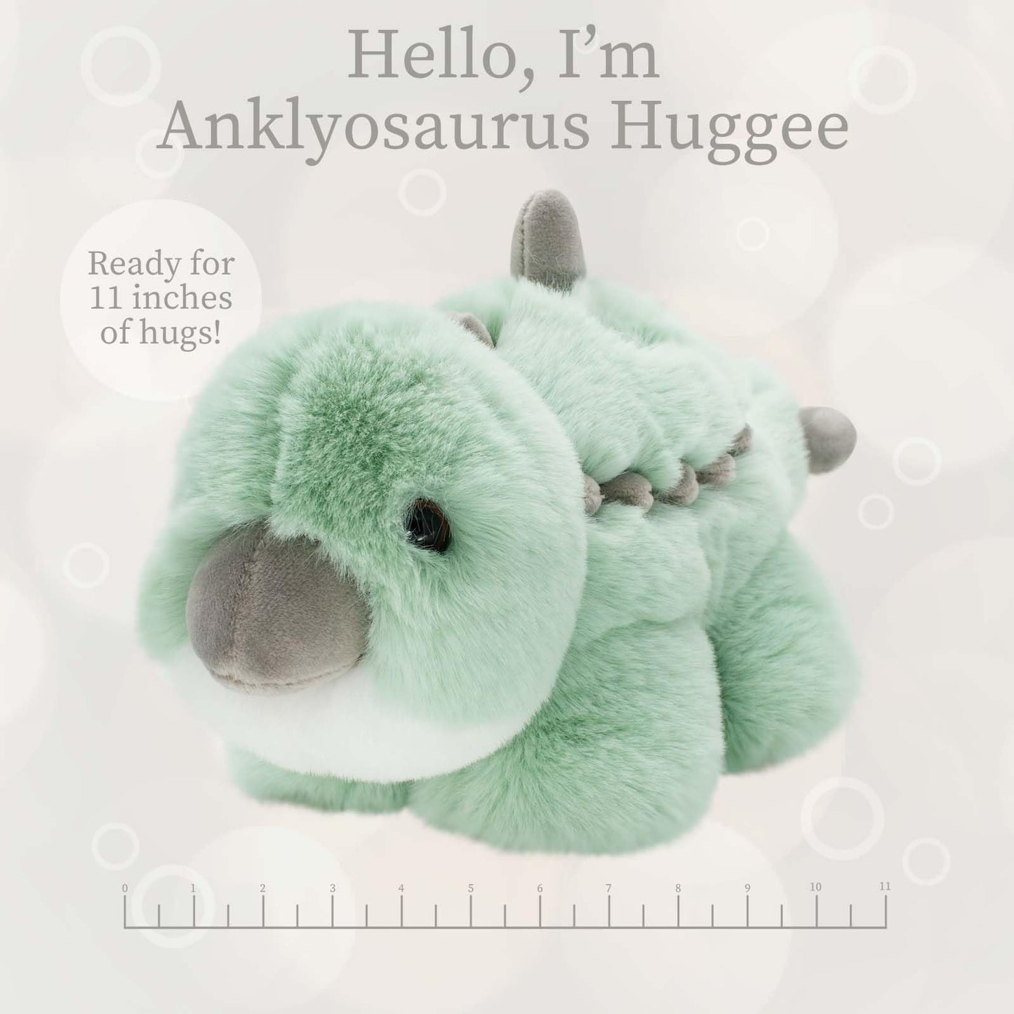 World's Softest Plush Small Green Baby Ankylosaurus Stuffed Animal - Soft, Huggable Dinosaur Toy for Kids, Model WS01599-0008