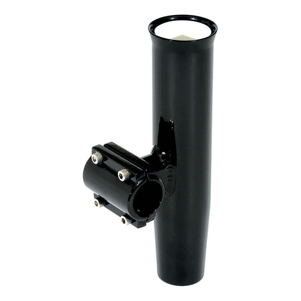 Lees Clamp-On Rod Holder - Black Aluminum - Horizontal Mount - Fits 1.900 O.D. Pipe