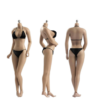 1/6 Scale Female Body,12inch Asian Girl Type Seamless Figure Body Super Flexible Large Bust Miniature Action Figure Collectible 