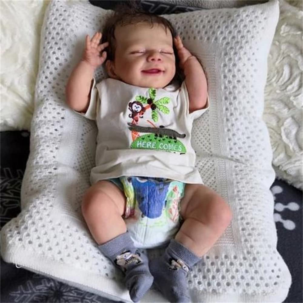 Fa Rich Reborn 18 Inch Cute Boy Realistic Baby Doll Silicone Full Body Birthday Set For Child Birthday Gifts