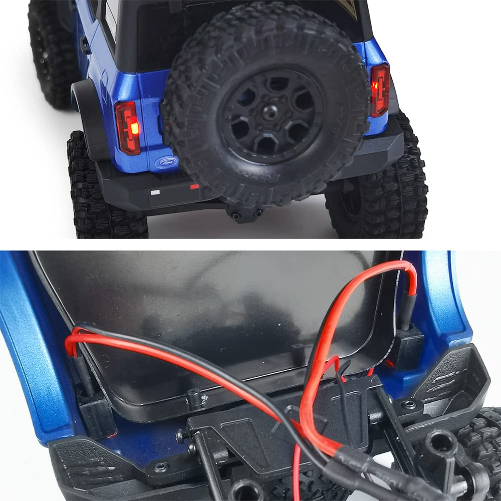 1/24Th Rc Taillight Red Led Rear Lights Lamp Upgrade For 1:24 Axial Scx24 Axi00006 Bronco Rc Truck Car