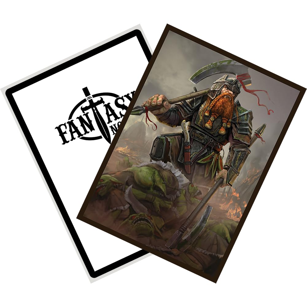 Fantasy North - Dhurigan - The Goblin Foe - 100 Smooth Matte Tcg Trading Card Sleeves - Fits Magic Mtg Commander Pokemon And Oth