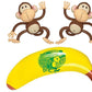 Happy Deals ~ Inflate Monkey And Banana | 3 Pc Set | 27 And 46 Inch Inflatable Party Pack